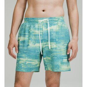 LULULEMON CHANNEL CROSS SHORT 7" Pixel Shift Hawaiian Blue Medium